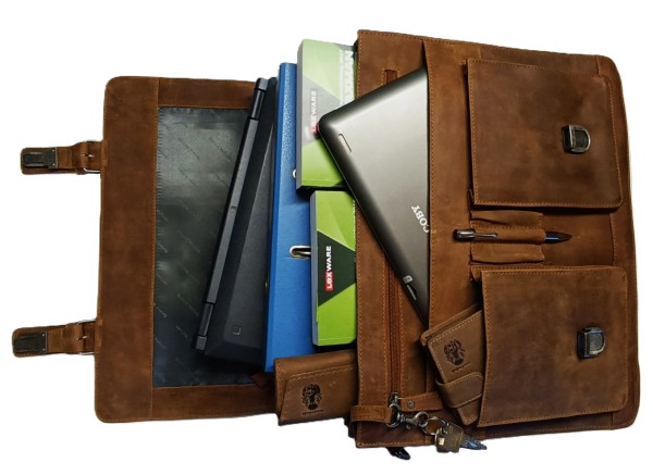 Große Aktentasche HEDIN 2.0 aus Rind-Leder Große Aktentasche HEDIN 2.0 aus Rind-Leder