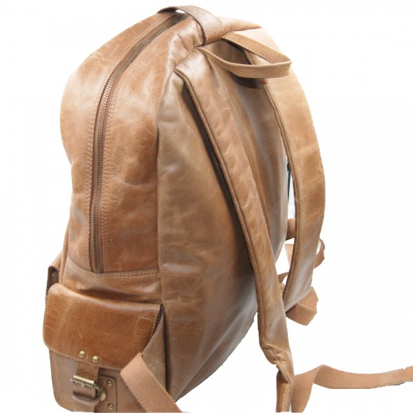 Herren Rucksack JEROME aus braunem Leder Herren Rucksack JEROME aus braunem Leder