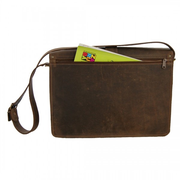 Umhängetasche Leder braun Rückseite 386-26 Umhängetasche Leder braun Rückseite 386-26