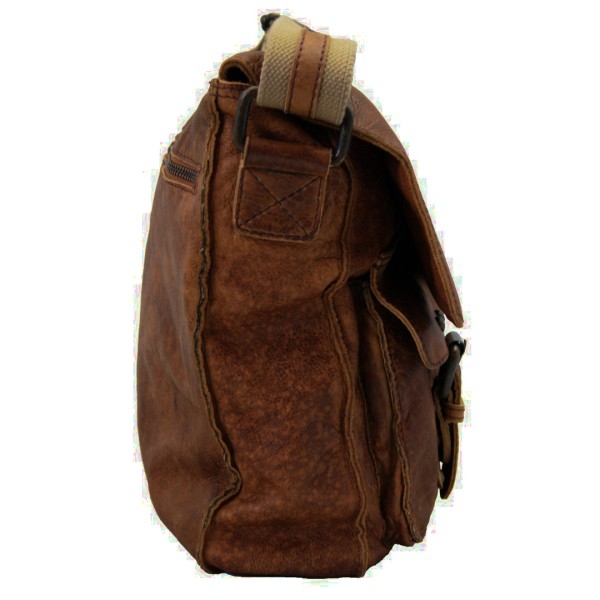 Schultertasche HALLEY aus braunem Leder Schultertasche HALLEY aus braunem Leder