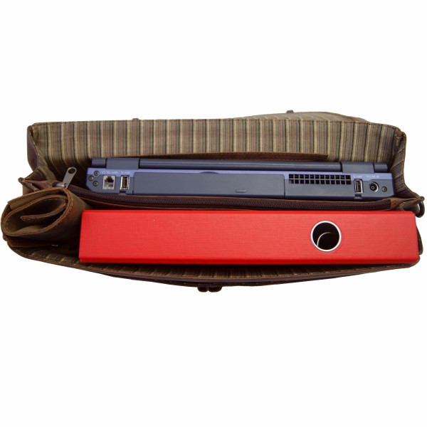 Aktenmappe BRAHE aus braunem Leder Aktenmappe BRAHE aus braunem Leder