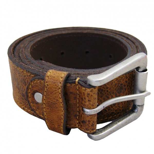 Herrengürtel JUPITER aus braunem Leder 4 cm Herrengürtel JUPITER aus braunem Leder 4 cm