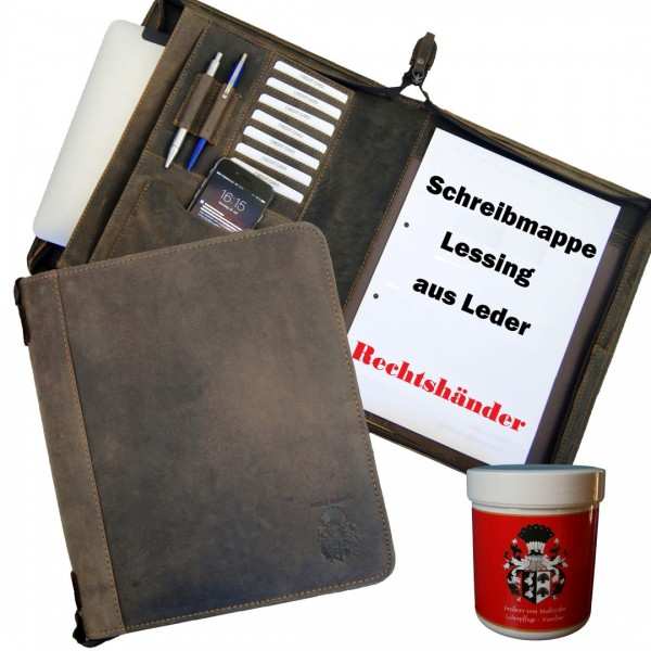 Schreibmappe Leder A4 braun Schreibmappe Leder A4 braun