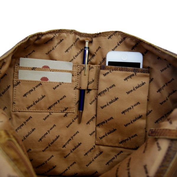 Schultertasche HALLEY aus braunem Leder Schultertasche HALLEY aus braunem Leder