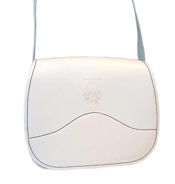 Damen Schultertasche THERESA aus weißem Bio-Leder Damen Schultertasche THERESA aus weißem Bio-Leder