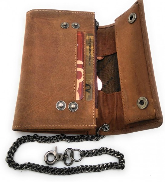 Kettenbörse HOESCH braunem Leder Kettenbörse HOESCH braunem Leder