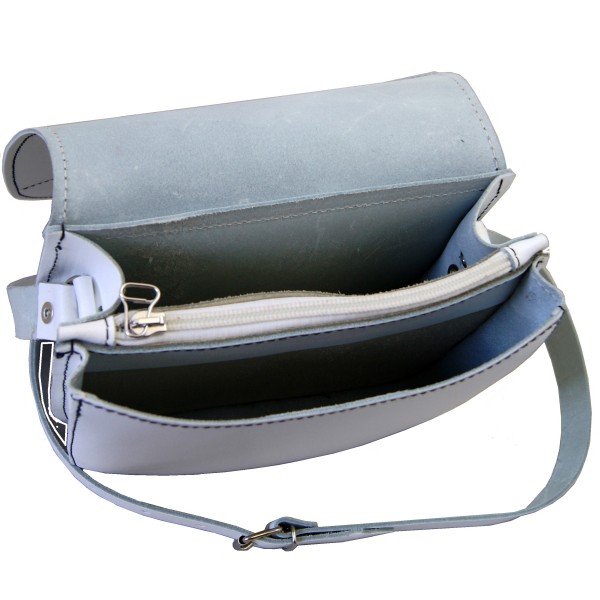 Damen Schultertasche THERESA aus weißem Bio-Leder Damen Schultertasche THERESA aus weißem Bio-Leder