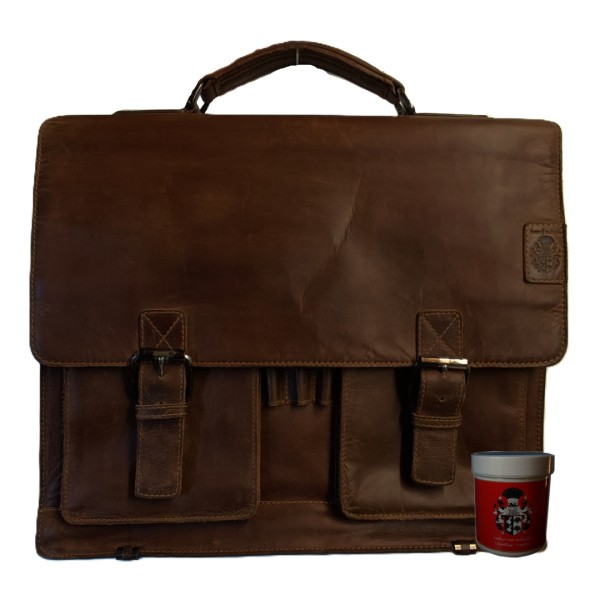 Große Aktentasche HEDIN aus Weideland-Leder - mit leichten Gebrauchsspuren Große Aktentasche HEDIN aus Weideland-Leder - mit leichten Gebrauchsspuren