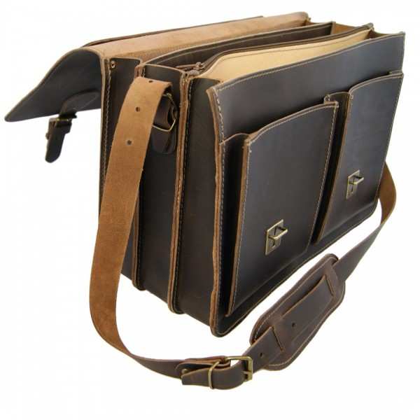 Leder Aktentasche braun 51 Leder Aktentasche braun 51