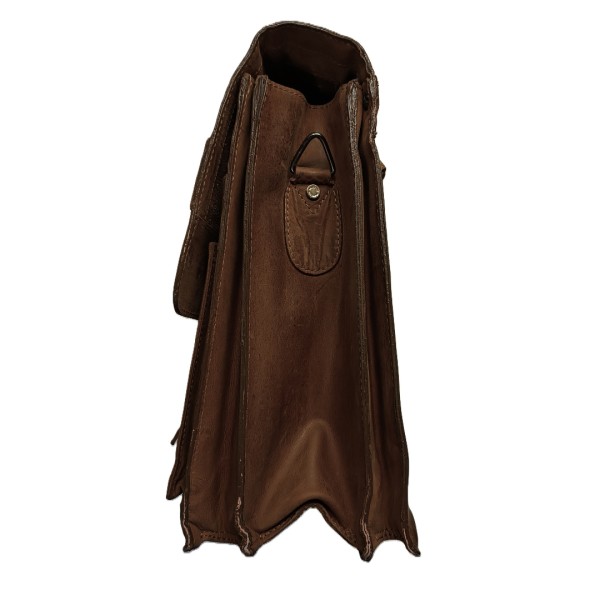 Große Aktentasche HEDIN aus Weideland-Leder - mit Gebrauchsspuren Große Aktentasche HEDIN aus Weideland-Leder - mit Gebrauchsspuren