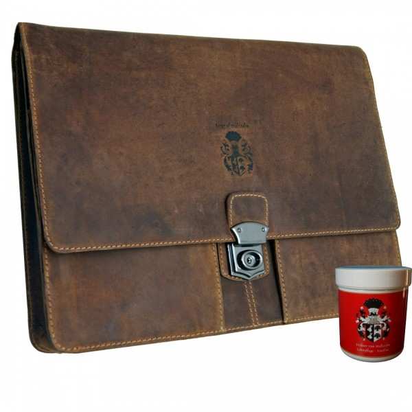 Ledermappe A4 aus braunem Leder Ledermappe A4 aus braunem Leder