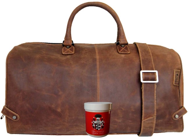 Herren Reisetasche aus braunem Leder - Kolumbus Reisetasche Leder braun herren Kolumbus