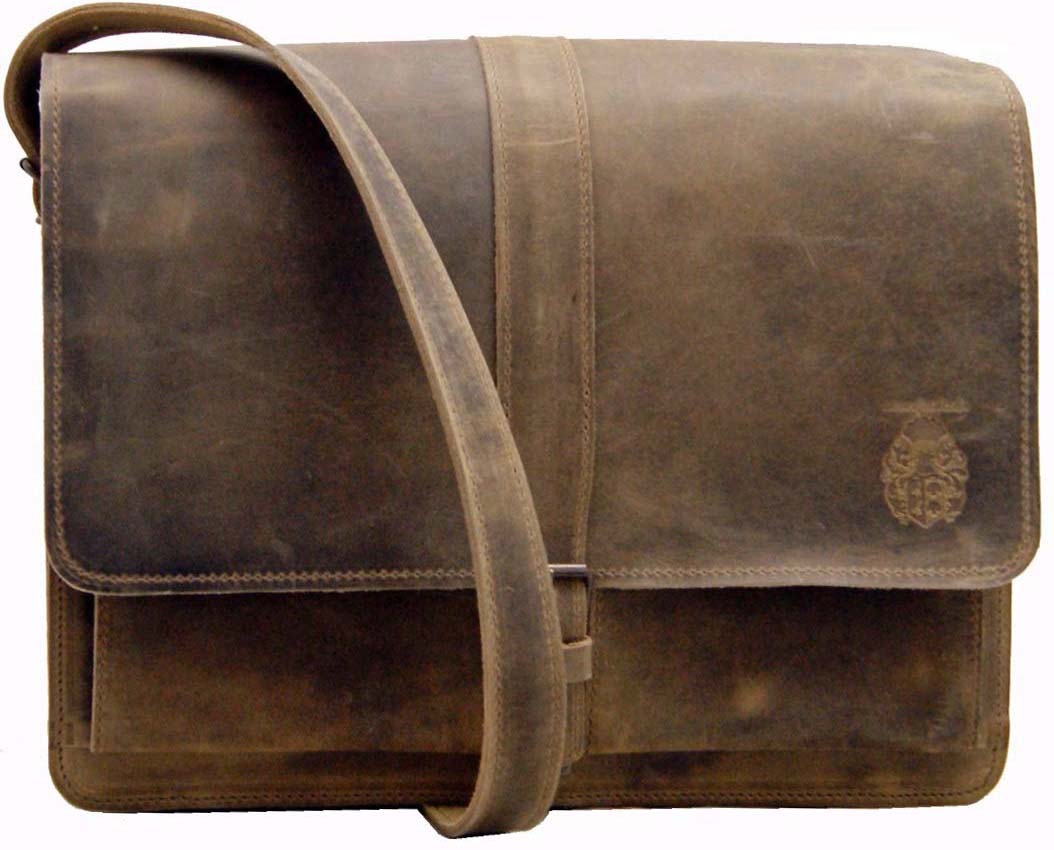 Umhaengetasche Leder braun