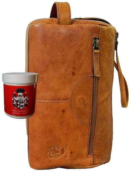 Herren Waschtasche aus Leder zum aufhängen - Boone Waschtasche Herren Leder zum aufhängen Boone