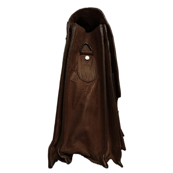 Große Aktentasche HEDIN aus Weideland-Leder - mit Gebrauchsspuren Große Aktentasche HEDIN aus Weideland-Leder - mit Gebrauchsspuren