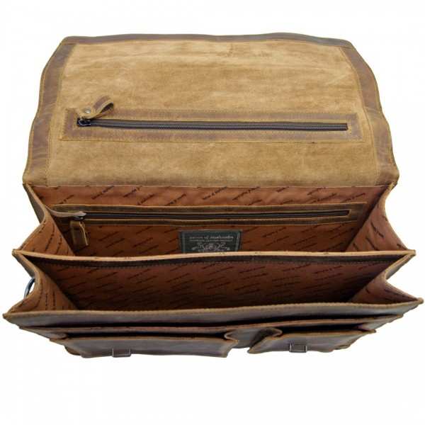 Braune Schulranzen Aktentasche Leder innen 609 Braune Schulranzen Aktentasche Leder innen 609