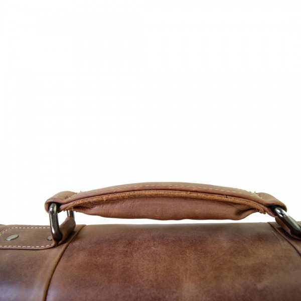 Große Aktentasche Leder braun mit gepolstertem Griff 1430 Große Aktentasche Leder braun mit gepolstertem Griff 1430