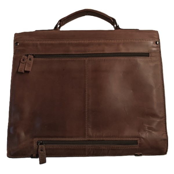 Große Aktentasche HEDIN aus Weideland-Leder - mit Gebrauchsspuren Große Aktentasche HEDIN aus Weideland-Leder - mit Gebrauchsspuren