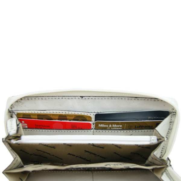 Damen-Portemonnaie Suttner aus weißem Leder Damen-Portemonnaie Suttner aus weißem Leder