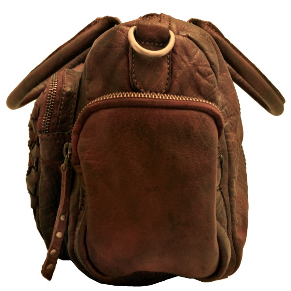 LandLeder Damen-Henkeltasche Businesstasche TORONTO aus braunem BIO-Leder LandLeder Damen-Henkeltasche Businesstasche TORONTO aus braunem BIO-Leder