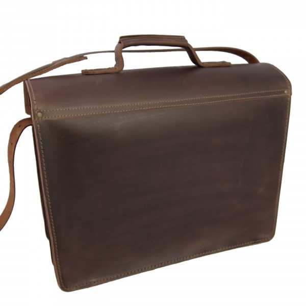 43 cm Lehrertasche aus braunem Leder 43 cm Lehrertasche aus braunem Leder