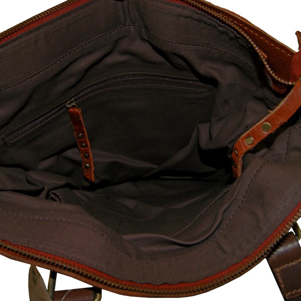 LandLeder Damen-Shopper ZÜRICH aus braunem Rindleder LandLeder Damen-Shopper ZÜRICH aus braunem Rindleder