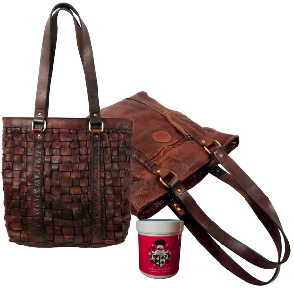 LandLeder Damen-Shopper ZÜRICH aus braunem Rindleder LandLeder Damen-Shopper ZÜRICH aus braunem Rindleder