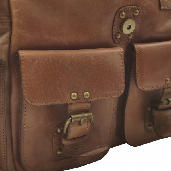 Rucksack Herren Leder braun 34cm VASCO DA GAMA Rucksack Herren Leder braun 34cm VASCO DA GAMA