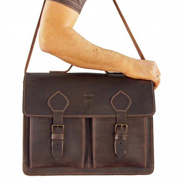 Große Akten Umhängetasche Herren braun 8086-30 Große Akten Umhängetasche Herren braun 8086-30